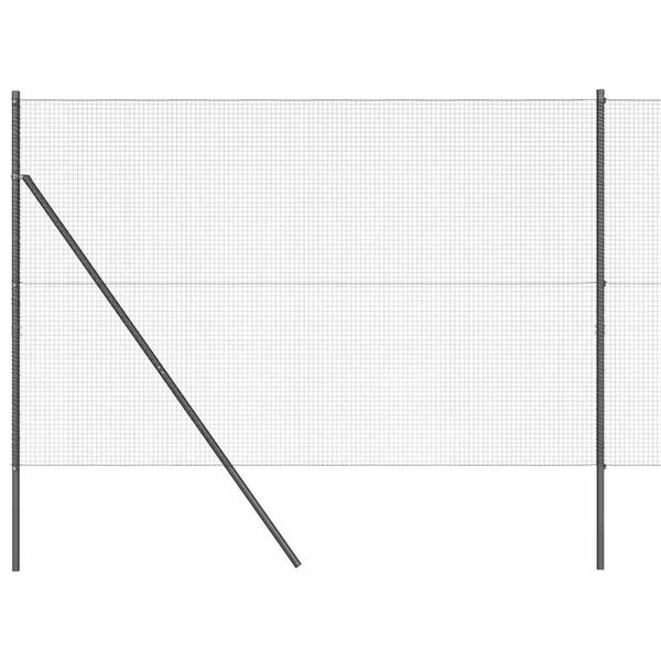 vidaXL Fence with Posts Gray 59.1" x 393.7" Steel