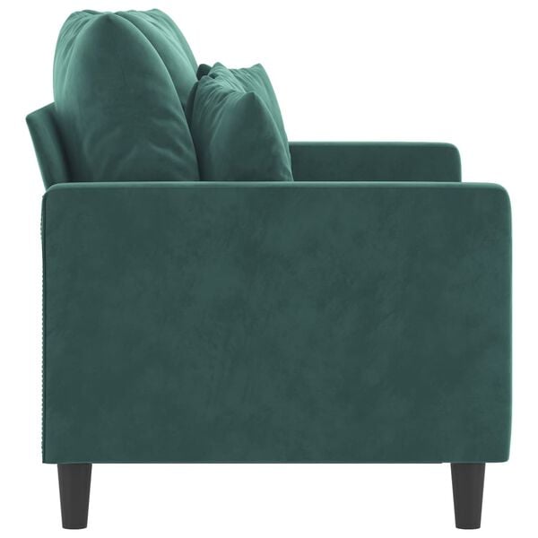 vidaXL 2-seater Sofa Dark Green Velvet (100% polyester) 2-seater