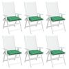 vidaXL Chair Cushion Set of 6 Green Oxford fabric, PP hollow fiber