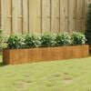 vidaXL Garden Raised Bed Rusty Corten Steel 78.7 x 15.7 x 15.7 in