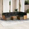 vidaXL Garden Sofa Set Gray PE Rattan Large Modular Garden Sofa Set