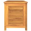 vidaXL Garden Storage Box Warm teak Solid teak wood, PE