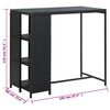vidaXL Bar Table Black PE rattan, steel 47.2 x 23.6 x 43.3 in Bar Table