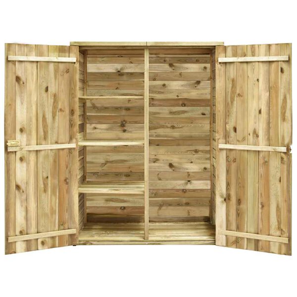 vidaXL Tool Shed Natural Treated pine 48.4 x 19.7 x 67.3 in