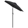vidaXL Garden Parasol Black and dark grey Aluminum, Polyester Medium