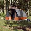vidaXL Camping Tent Tunnel 3-Person Gray and Orange Waterproof
