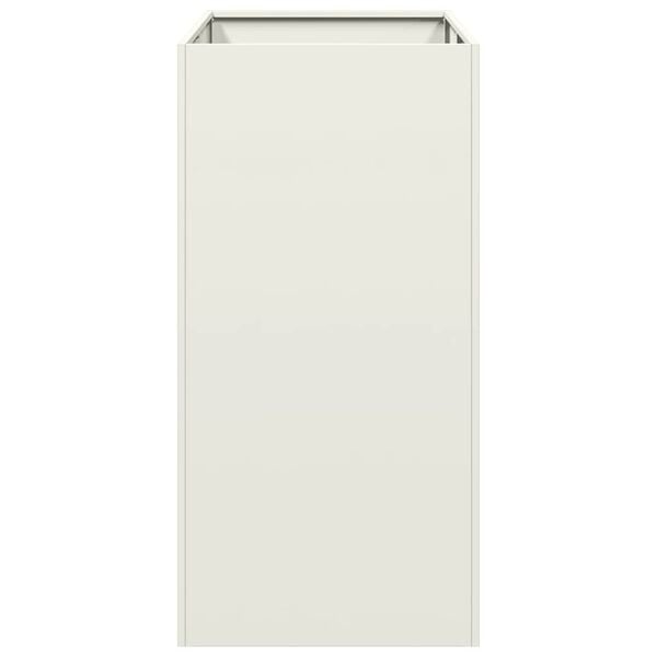 vidaXL Planter White Cold-rolled steel Large Durable Planter