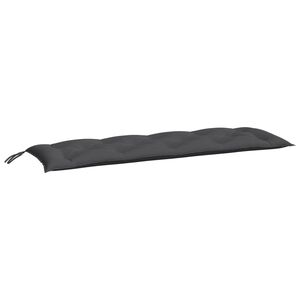 vidaXL Garden Bench Cushion Anthracite 100% Polyester 59.1x19.7x2.8 in