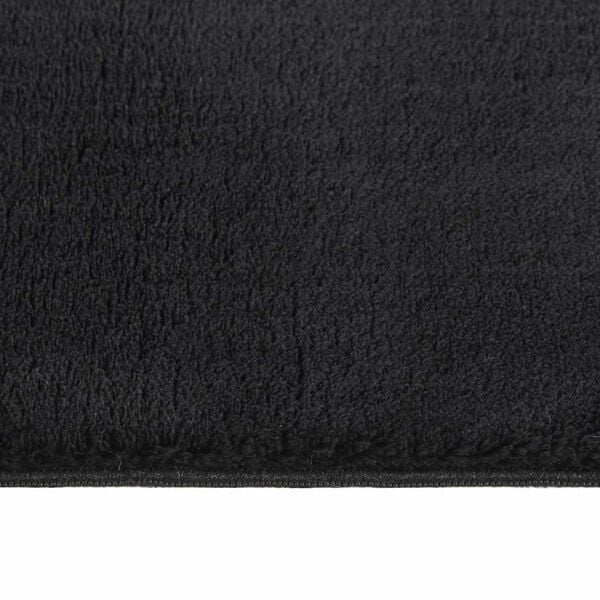 vidaXL Shaggy Rug Black 100% Polyester 47 x 72 in Shaggy Rug