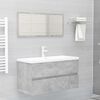 vidaXL Bathroom Furniture Set Concrete Grey Engineered Wood