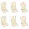 vidaXL Garden Chair Set of 6 Brown, Cream