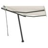 vidaXL Retractable Awning Cream, Grey