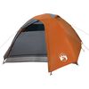 vidaXL Camping Tent Dome 4-Person Grey and Orange Waterproof
