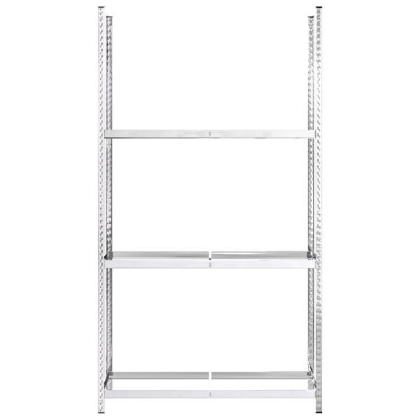 vidaXL 3-Layer Tire Rack Silver 43.3"x15.7"x78.7" Steel
