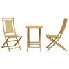 vidaXL Bistro Set Natural Bamboo Bamboo Compact Foldable Bistro Set