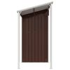 vidaXL Garden Shed Brown Galvanized Steel, Plastic Large Garden Shed