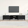 vidaXL TV Cabinet Black Oak 70.87 x 12.40 x 15.75 in Engineered Wood