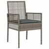 vidaXL Garden Dining Set 3 pcs Gray Poly rattan