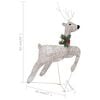 vidaXL Reindeer And Sleigh Christmas Decoration Set of 4 Gold Mesh, Metal