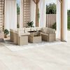 vidaXL Garden Sofa Set Beige Poly Rattan 10 Piece Modular