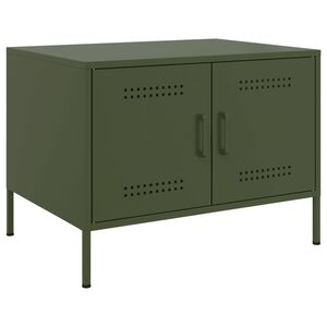 vidaXL Coffee Table Olive Green Cold-rolled steel Medium Coffee Table