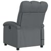 vidaXL Massage Recliner Chair Dark Grey Polyester, Metal, Plywood Medium