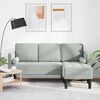 vidaXL Sofa Set Light Grey 68.11 x 51.57 x 26.38 in Polyester
