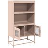 vidaXL Highboard Pink Cold-rolled steel Mid-sized Highboard