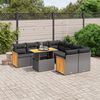 vidaXL Garden Sofa Set Black