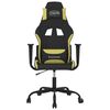 vidaXL Gaming Chair Black and Light Green Polyester, Metal, Plywood, Foam