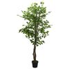vidaXL Artificial Ficus Tree 1260 Leaves 78.7" Green