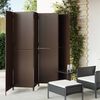 vidaXL Room Divider 6 Panels Brown Poly Rattan