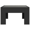 vidaXL Coffee Table Black Engineered wood, Glass Medium