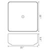vidaXL Basin Ceramic Square Black 15"x15"x5.3"