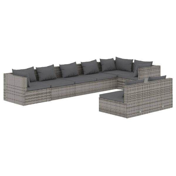 vidaXL Garden Lounge Set Grey
