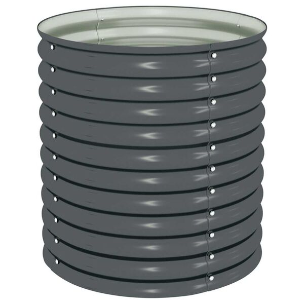 vidaXL Garden Raised Bed Grey Galvanized Steel Large Durable