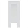 vidaXL Bar Table White Engineered wood High Bar Table Rectangular