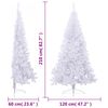 vidaXL Artificial Half Christmas Tree White PVC, Steel Large