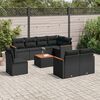 vidaXL Garden Sofa Set Black