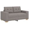 vidaXL Sofa 3 pcs Taupe Linen-blend Fabric