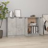vidaXL Sideboard Set of 2 Concrete Grey Engineered Wood Medium