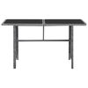 vidaXL Dining Set Grey PE rattan Large Removable Covers