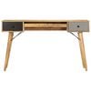 vidaXL Desk Natural Mango Wood Solid Mango Wood 51.2x19.7x31.5 in Desk