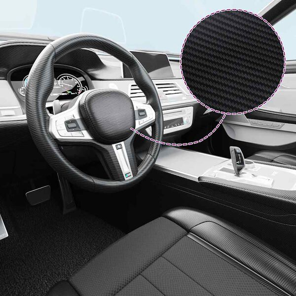 vidaXL Car Films 2 pcs 3D Black 39.4x59.1"