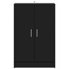 vidaXL Shoe Cabinet Black Engineered Wood Medium Shoe Cabinet