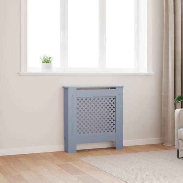 vidaXL MDF Radiator Cover Gray 30.7"
