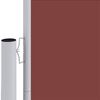 vidaXL Side Awning Brown Polyester, Steel, Aluminum 78.7 x 236.2 in
