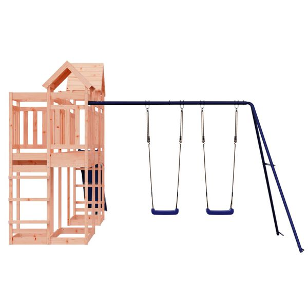 vidaXL Outdoor Playset Natural Wood, Blue