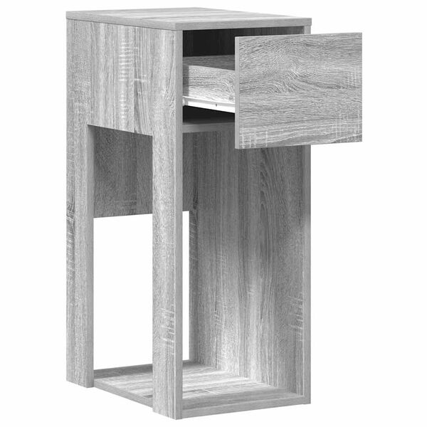 vidaXL Computer Tower Stand Grey Sonoma Engineered wood Compact
