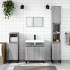 vidaXL Bathroom Cabinet Gray Sonoma Engineered Wood, Iron Medium Storage